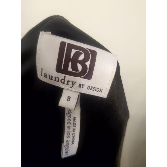 One-Shoulder Embellished Black Dress Size 8 By Laundry By Design - Elegant - Picture 6 of 9